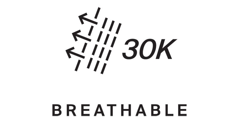Breathable (30’000 g/m2 in 24H)
